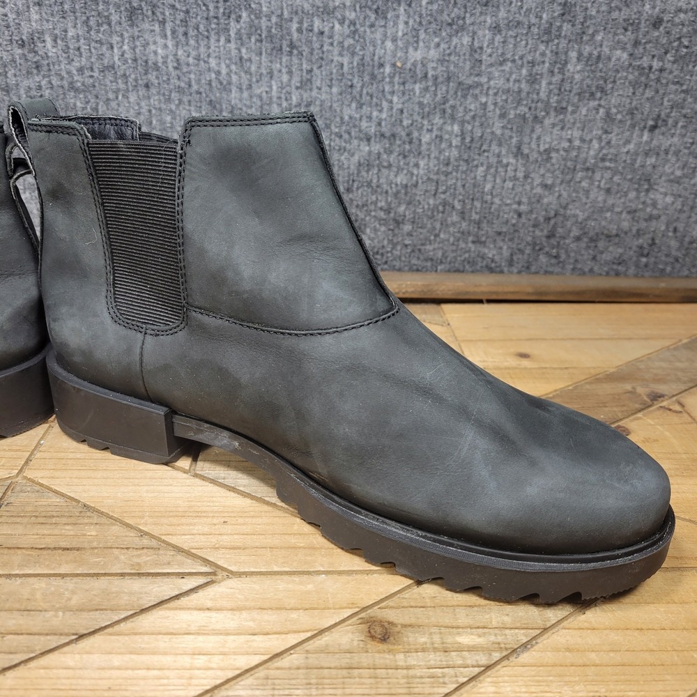 Sorelβ Emelie II Chelsea Boots Womens 10 Black Waterproof Leather NL4324-010 - Picture 6 of 13